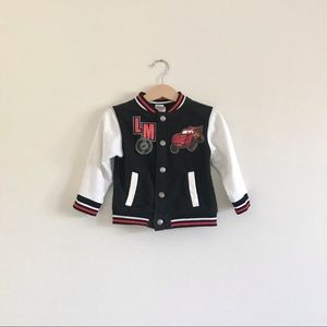 Disney Toddler Boys Cars Varsity Bomber Jacket 24 Months